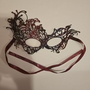 HANDCRAFTED Upcycled Lace Eye Mask HANDPAINTED Festival Mask Comic Con Sexy Play